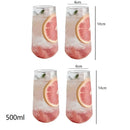 DecorBites™ Glass Coffee Cup Set 500ml - Retro Transparent Tea Drink Mug - Drinkware Collection