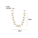 DecorBites™ Crystal Gold Chain Chandelier Ceiling Lamp for Home Décor