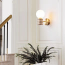 DecorBites™ Japanese Style LED Wall Lamp with Pull Chain and White Glass