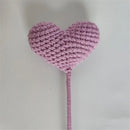 DecorBites™ Heart-Shaped Crochet Flower Bouquet - Handmade Wedding Home Decor & Family Gift