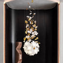 DecorBites™ Crystal Flower Chandelier: Luxury Ceiling Pendant Light for Home Decor