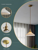 DecorBites™ Japanese Ceramic Chandelier Lighting for Kitchen Dining Room Luxury Led Ceiling Lamp