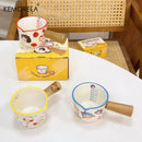 DecorBites™ Italian Ceramic Measuring Cups - Set of 3 | Espresso Extraction, Milk Cup with Scale