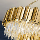 DecorBites™ Gold Crystal LED Pendant Lights for Dining Room - Stunning Indoor Suspension Fixtures