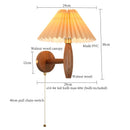 DecorBites™ Cream PVC LED Wall Lamps Japanese Walnut Wood Applique Murale