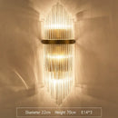 DecorBites™ Glass Rod Crystal Wall Sconce: Modern Luxury Bedroom Living Room Light