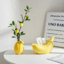 DecorBites™ Lemon Flower Vase: Ceramic Vase for Home Decoration and Floral Arrangements