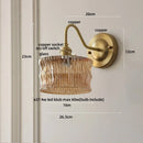 DecorBites™ Clear Glass Wall Sconce LED Lights Modern Nordic Copper Bedside Lamp