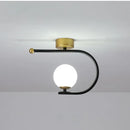 DecorBites™ Gold Glass LED Ceiling Light Simple Home Decor Living Room Bedroom Fixture