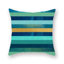 DecorBites™ Geometric Leaf Flower Pillowcase Teal Blue Sofa Car Home Decor Throw Cover