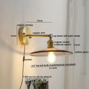DecorBites™ Glass Copper LED Wall Lamp with Knob Switch for Modern Home Decor