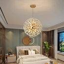 DecorBites™ Gold Crystal Chandelier: Luxury LED Hanging Lamp for Living and Dining Room