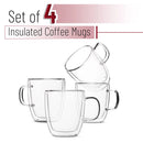 DecorBites™ Double Wall Glass Coffee Cup 250/350ml Heat Resistant Latte Milk Lemon Juice