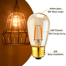 DecorBites™ 1W Dimmable E27 LED Edison Bulb ST45 Amber Glass 10-Pack