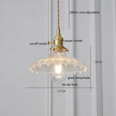 DecorBites™ Green Glass LED Pendant Lamp with Copper Wood Handle for Modern Nordic Home Decor