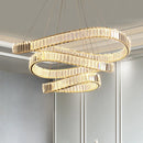 DecorBites™ Crystal LED Pendant Chandelier - Modern Irregular Steel Foyer Lighting
