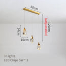 DecorBites™ Crystal LED Chandelier: Modern Staircase & Living Room Pendant Light Fixture