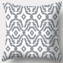 DecorBites™ Grey Geometry Leaves Floral Stripes Plaids Print Lumbar Pillow Case