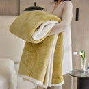 DecorBites™ Cozy Three-Layer Lamb Wool Sofa Blanket for Autumn & Winter Decor