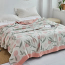 DecorBites™ Cotton Gauze Towel Throw Blanket - Soft and Cozy Bedspread for All Seasons