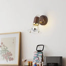 DecorBites™ Japanese Walnut Wood Wall Lamp with Zipper Switch for Bedroom or Hallway