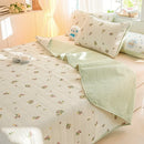 DecorBites™ Cartoon Print Foldable Bed Cover Set | Cotton Quilted Cushion Mat