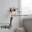 DecorBites™ LED Wall Lamp Clear Glass Walnut Wood Up Down Rotate Wall Light