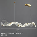 DecorBites™ LED Acrylic Chandelier Dining Room Light Fixtures Adjustable Kitchen Hanging Lamp