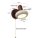 DecorBites™ Iron Rotate LED Wall Light Sconce Yellow Travertine: Modern Nordic Bedroom Lamp