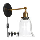 DecorBites™ Industrial Clear Glass Wall Sconce Light for Stair, Foyer, Bedroom.