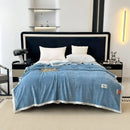 DecorBites™ Cozy Flannel Nap Blanket - Solid Color Warmth