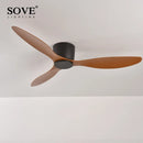 Modern white 6-speed dc motor ceiling fan with remote control bedroom