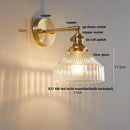 DecorBites™ Clear Glass LED Wall Sconce with Pull Chain, Rotating Copper Socket