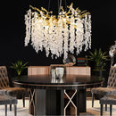 DecorBites™ Crystal Branch Chandelier: Elegant LED Ceiling Light for Living/Dining Room & Foyer