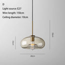 DecorBites™ Industrial Retro LED Glass Pendant Light Chandelier for Kitchen Restaurant