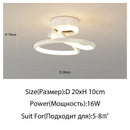 Modern gold heart line led chandelier bedroom ceiling light