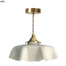 DecorBites™ Cream Glass Copper LED Pendant Lamp for Kitchen Bedroom Living Room