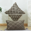DecorBites™ Geometric Diamond Pattern Plush Cushion Cover for Stylish Home Decor