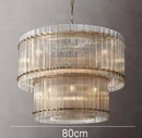 DecorBites™ Gold Double Layer Ring Crystal Pendant Light for Elegance in Every Room