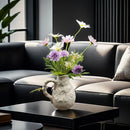 DecorBites™ Handmade Irregular Grain Ceramic Vase for Home Floral Arrangements