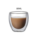 DecorBites™ Double Wall Glass Cup for Coffee Milk Juice Tea - High-resistance Drinkware