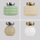 DecorBites™ Creamy Glass Iron LED Ceiling Light - Modern Indoor Lighting Fixtures