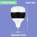 DecorBites™ 220V E27 LED Bulb: High Power 30W-150W LED Light for Garage Warehouse