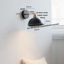 DecorBites™ Black Wood LED Wall Sconce Rotatable Stair Light, Modern Nordic Design