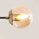 DecorBites™ Black & Gold LED Chandelier: Modern E27 Glass Ball Lamp for Home Lighting