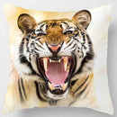 DecorBites™ Animals World Tiger Lion Pillow Case for Cute Home Decor in Sofa Living Room