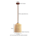 DecorBites™ Japanese Stone LED Pendant Lamps Yellow Travertine Wabi Sabi Hanging Light