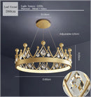 DecorBites™ Crown Crystal Chandelier Pendant Light for Bedroom and Living Room Decor