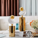 DecorBites™ Geometric Golden Ball Frosted Glass Ornament Home Decor