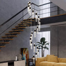 DecorBites™ Crystal Chandelier: Stylish Stair Pendant Lamp for Living Room & Interior Lighting